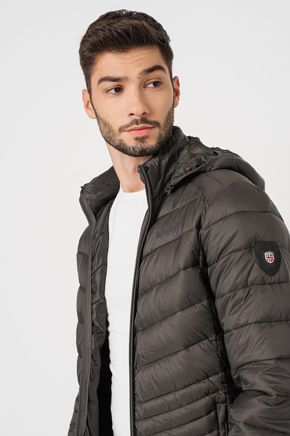 Geographical Norway, Jacheta cu gluga detasabila Damiel, Gri inchis
