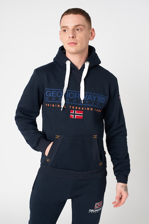 Geo Norway, Gasic logómintás kapucnis pulóver, Tengerészkék