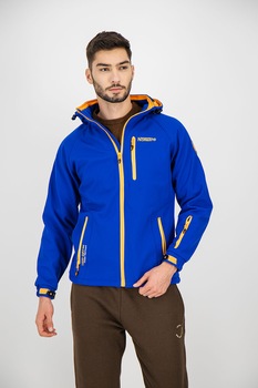 Geographical Norway, Jacheta usoara cu buzunare multiple cu fermoar Texico, Albastru royal/Oranj Geographical Norway, Jacheta usoara cu buzunare multiple cu fermoar Texico, Albastru royal/Oranj