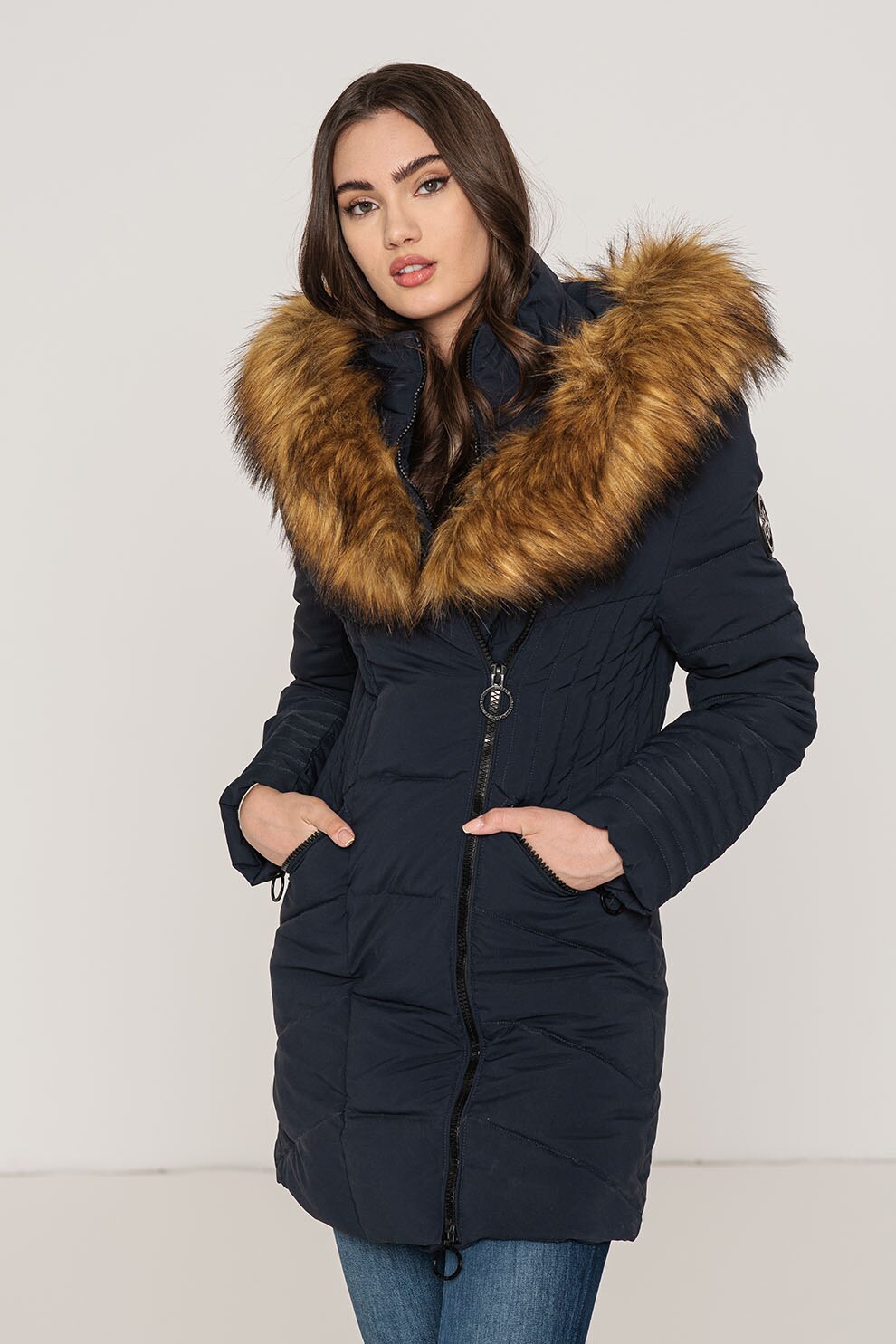 Geographical Norway, Geaca cu gluga detasabila Chaya, Bleumarin