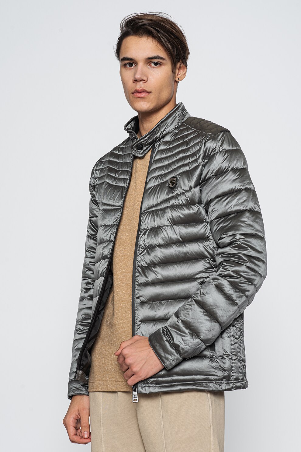 Geographical Norway, Geaca matlasata cu vatelina Alluminium, Gri, S