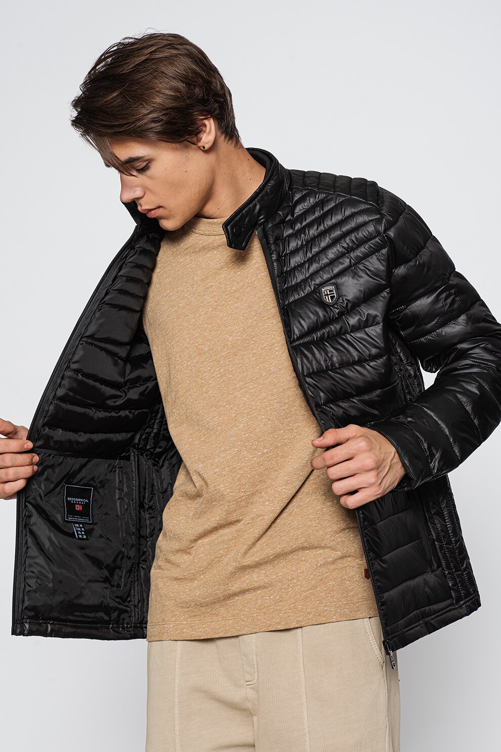 Geographical Norway, Geaca matlasata cu vatelina Alluminium, Negru