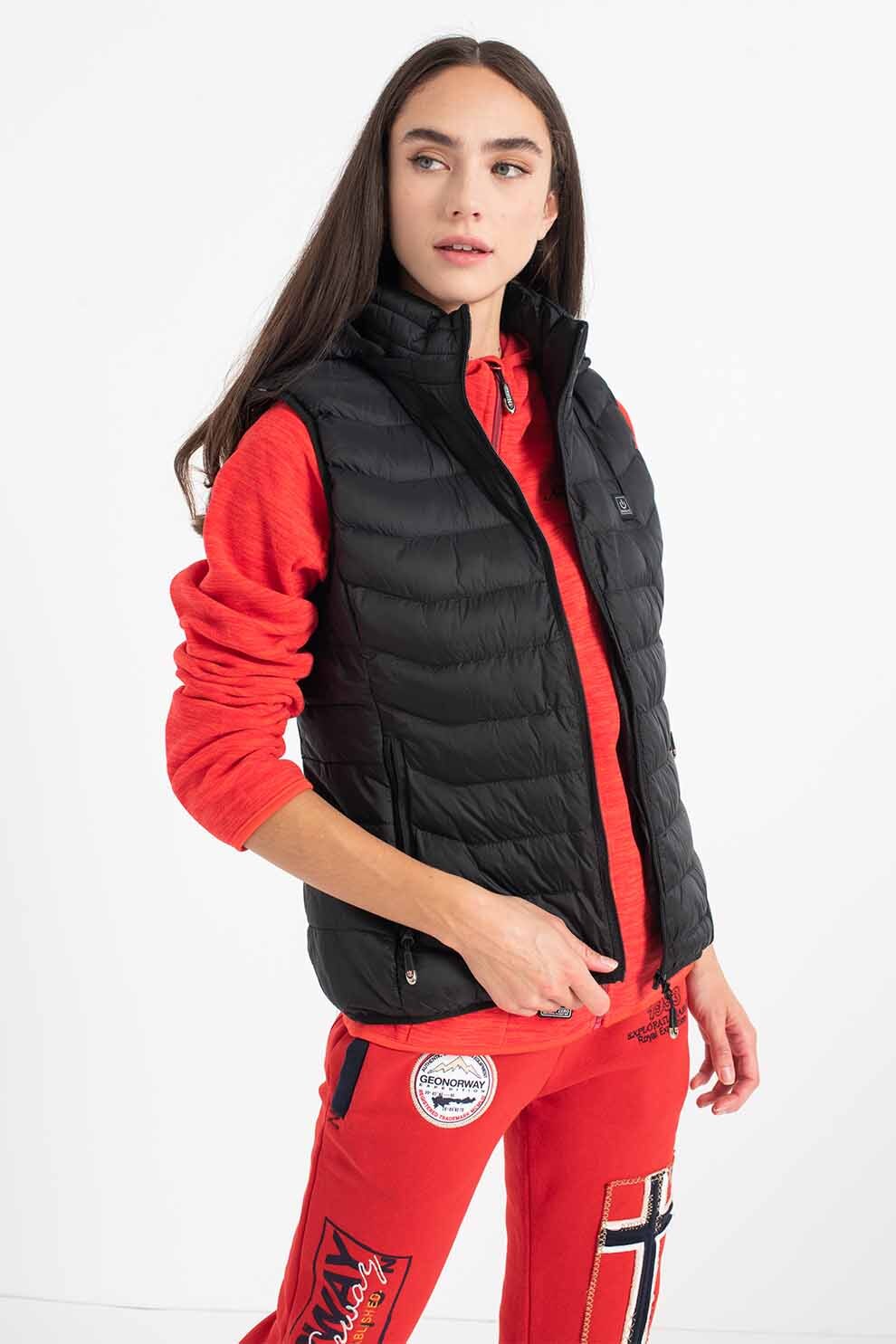 Geographical Norway, Vesta cu aspect matlasat WarmUp, Negru