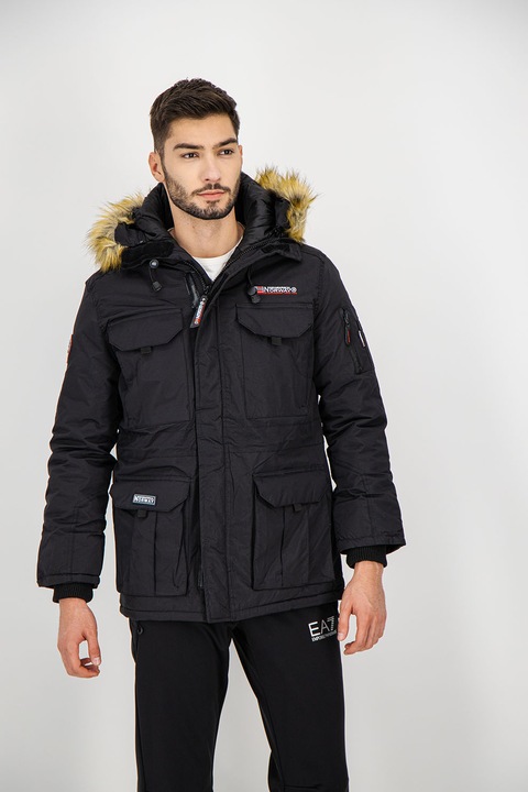 Geographical Norway, Geaca cu vatelina si gluga Alpes, Negru, M