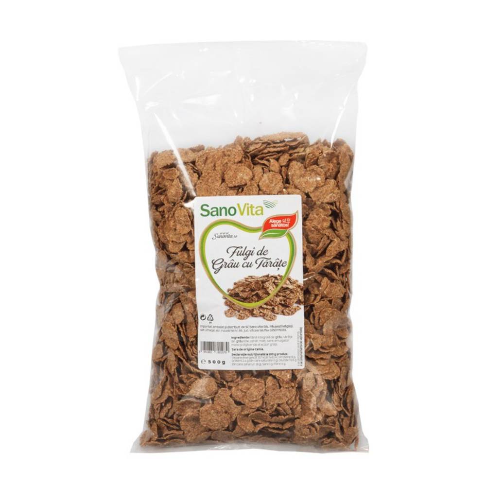 Fulgi de Grau cu Tarate Sano Vita, 500 g