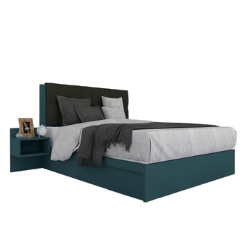 Pat Tapitat Genarom LEX 180 Fara Leat, 0244 / Kronos 34, 204 x 95 x 189 cm Pat Tapitat Genarom LEX 180 Fara Leat, 0244 / Kronos 34, 204 x 95 x 189 cm