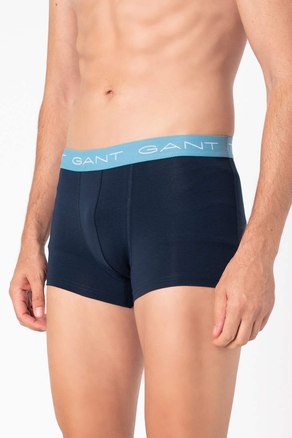 Gant, Set de boxeri din amestec de bumbac - 3 perechi, Albastru inchis