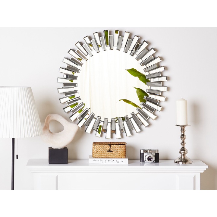 Ezüst falitükör ø 70 cm CHOLET