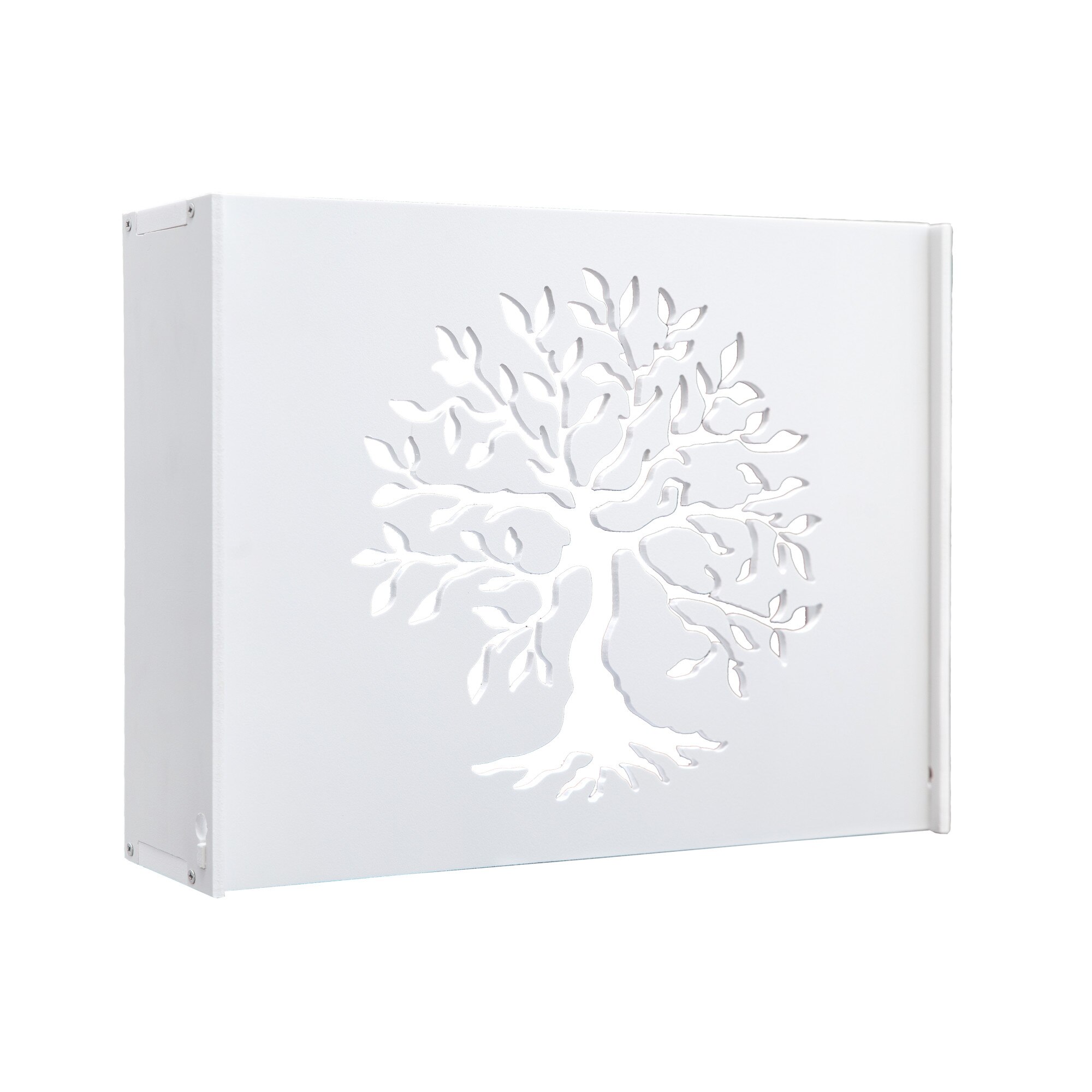 Raft Suport Router Wireless EvoSmart™ M5 pentru mascare fire si echipament WI-FI, posibilitate montare pe perete , alb