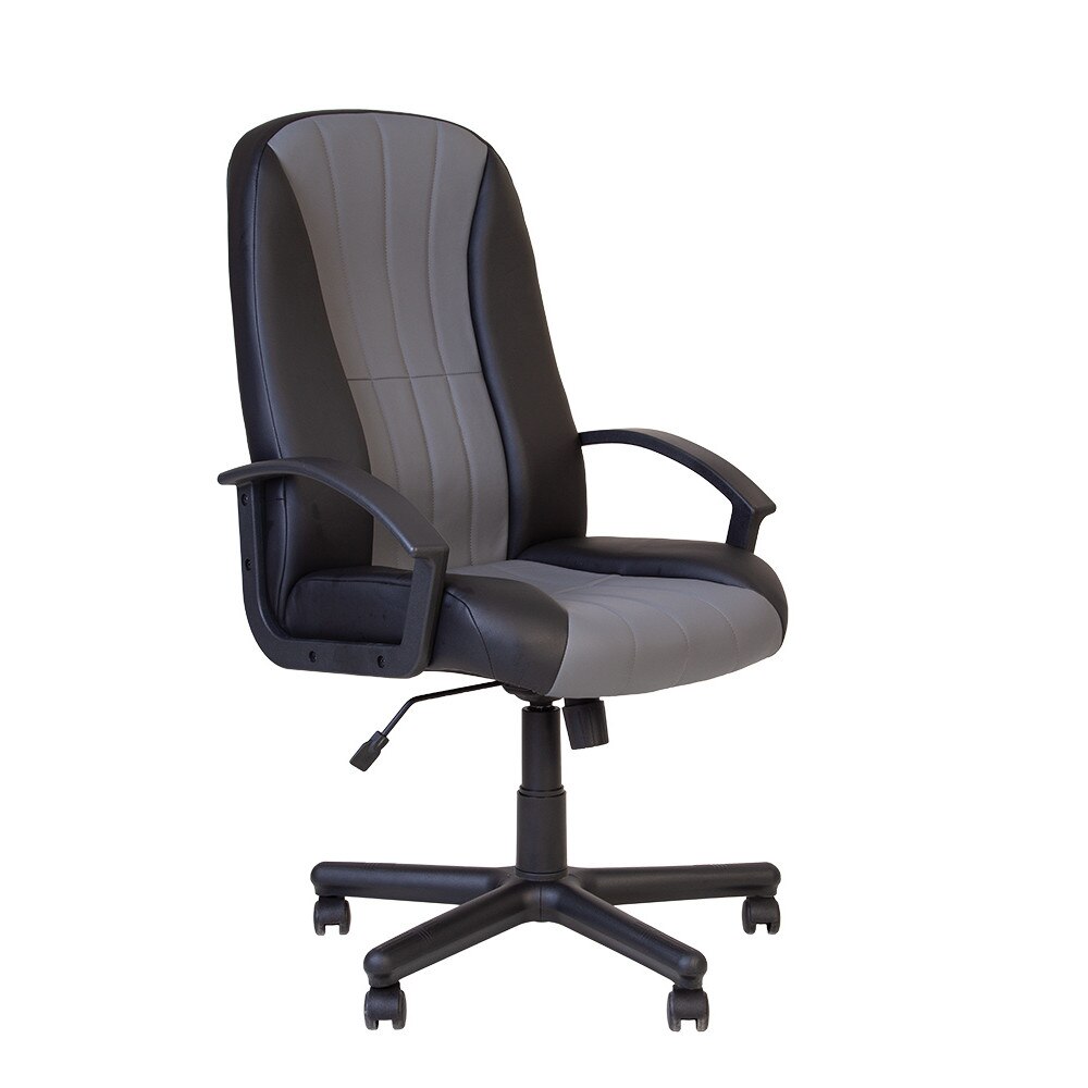 Scaun de birou Moderna Mexico, piele ecologica, negru/gri