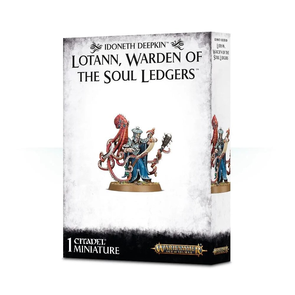 Pachet Miniatura Warhammer Age of Sigmar, Games Workshop, Idoneth Deepkin Lotann Warden of the Soul Ledgers, 1 miniatura