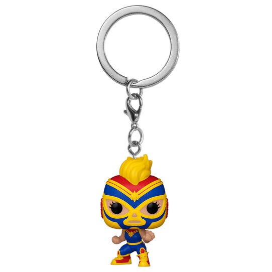 Figurina Funko Pop Breloc - Marvel Luchadores Captain Marvel La Estrella Cosmica