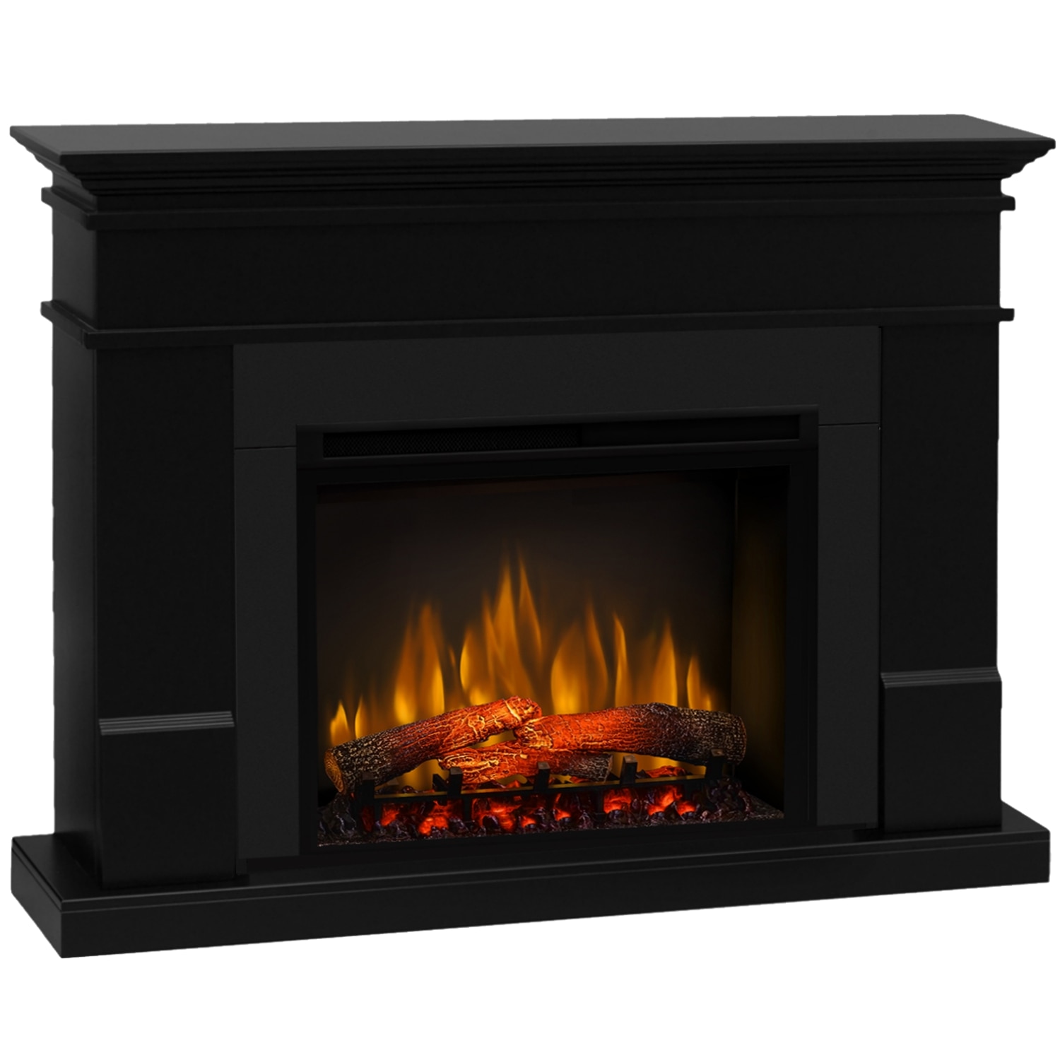 Semineu electric Lisabona Premium Negru cu focar electric 3D Dimplex Optiflame XHD28 si sunet