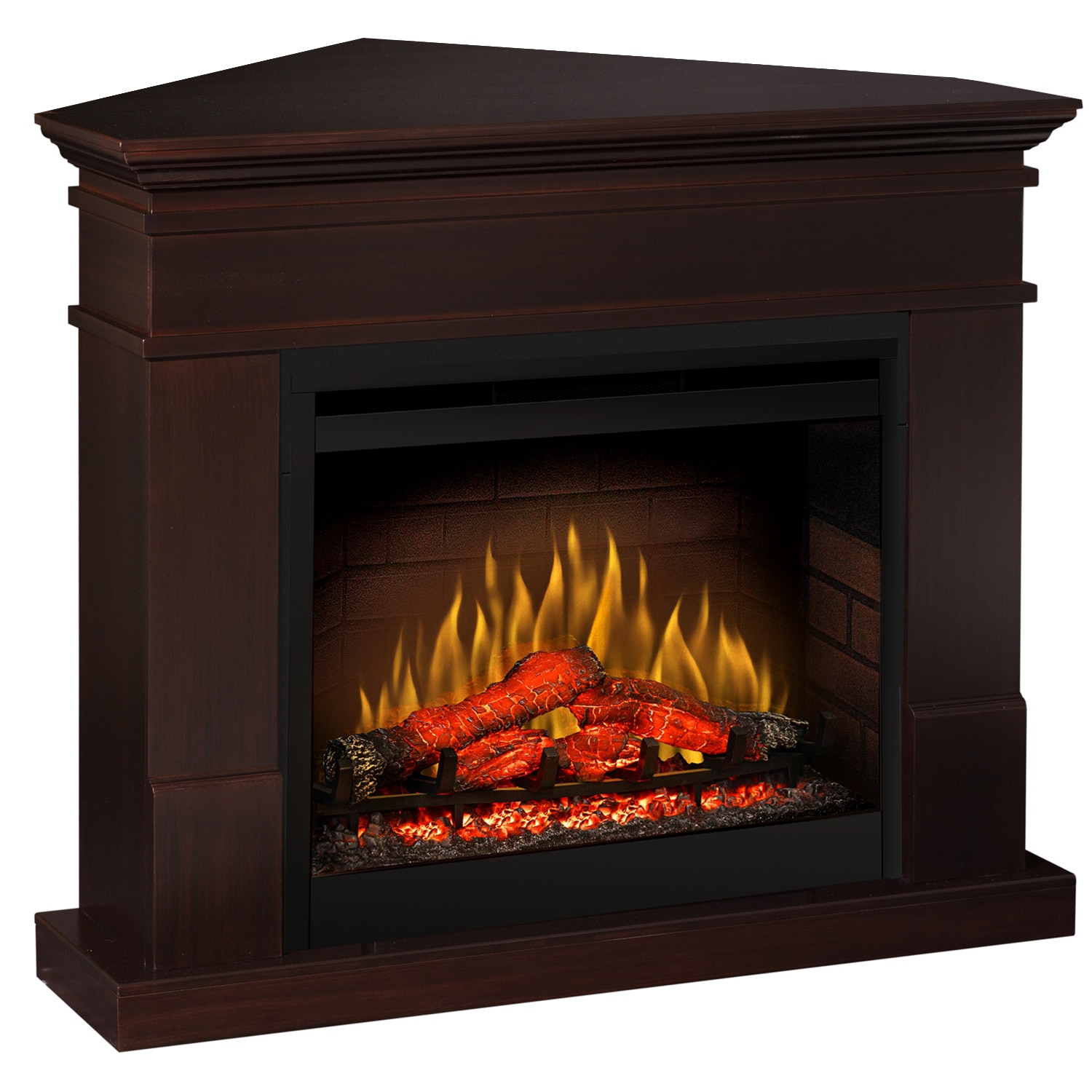 Semineu electric Lisabona Drept/Colt Mahon cu focar electric 3D Dimplex Optiflame DF2608 si sunet