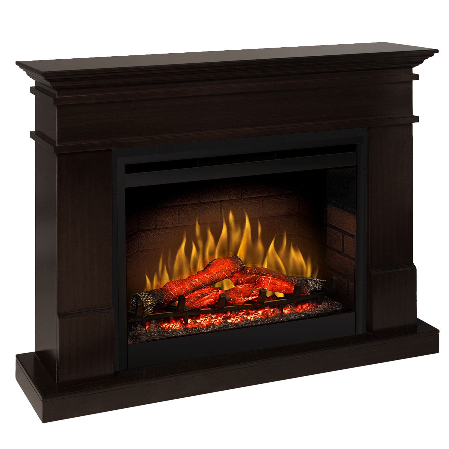 Semineu electric Lisabona Wenge cu focar electric 3D Dimplex Optiflame DF2608 si sunet