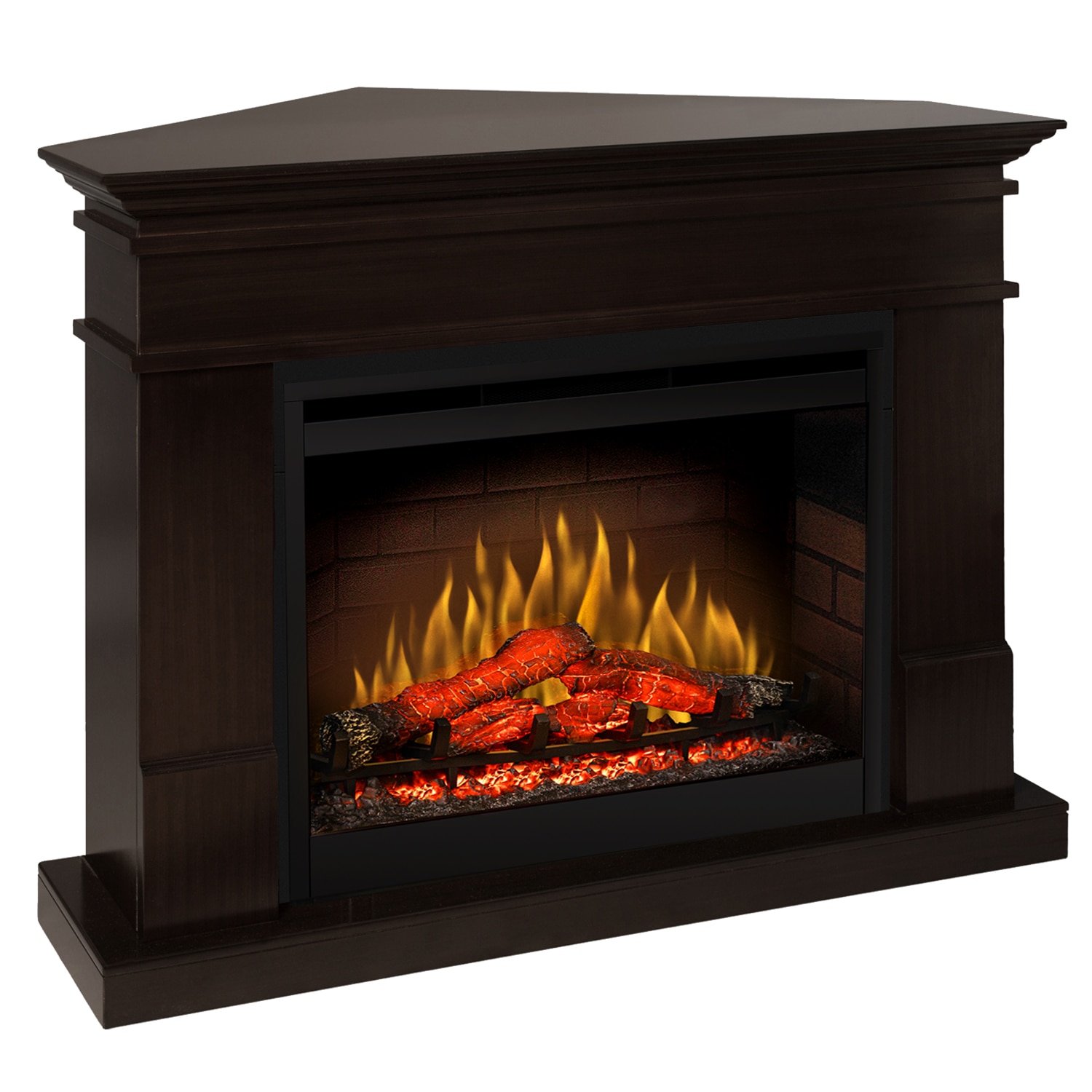 Semineu electric Lisabona Drept/Colt Wenge cu focar electric 3D Dimplex Optiflame DF2608 si sunet