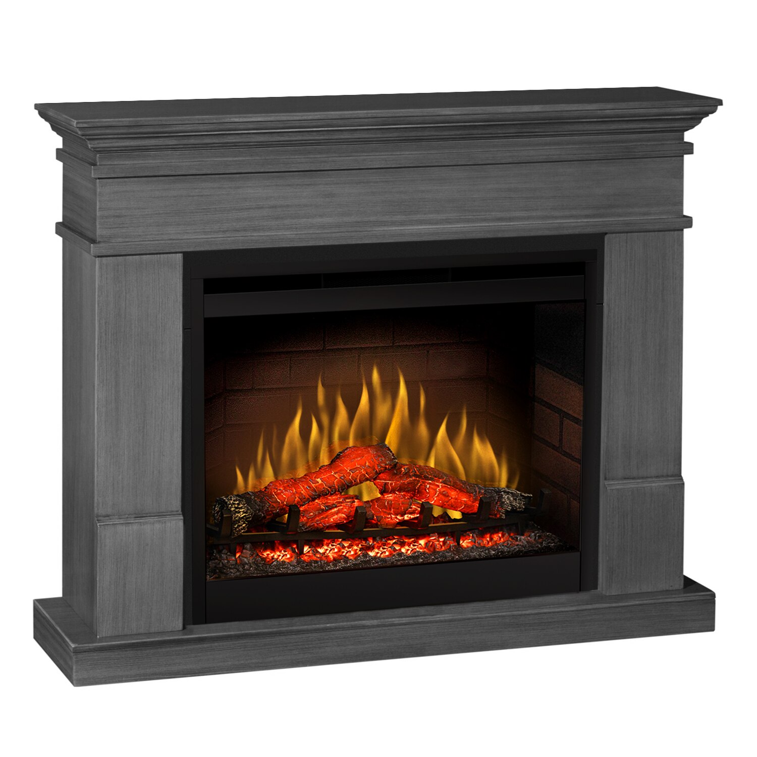 Semineu electric Lisabona Ash Grey cu focar electric 3D Dimplex Optiflame DF2608 si sunet