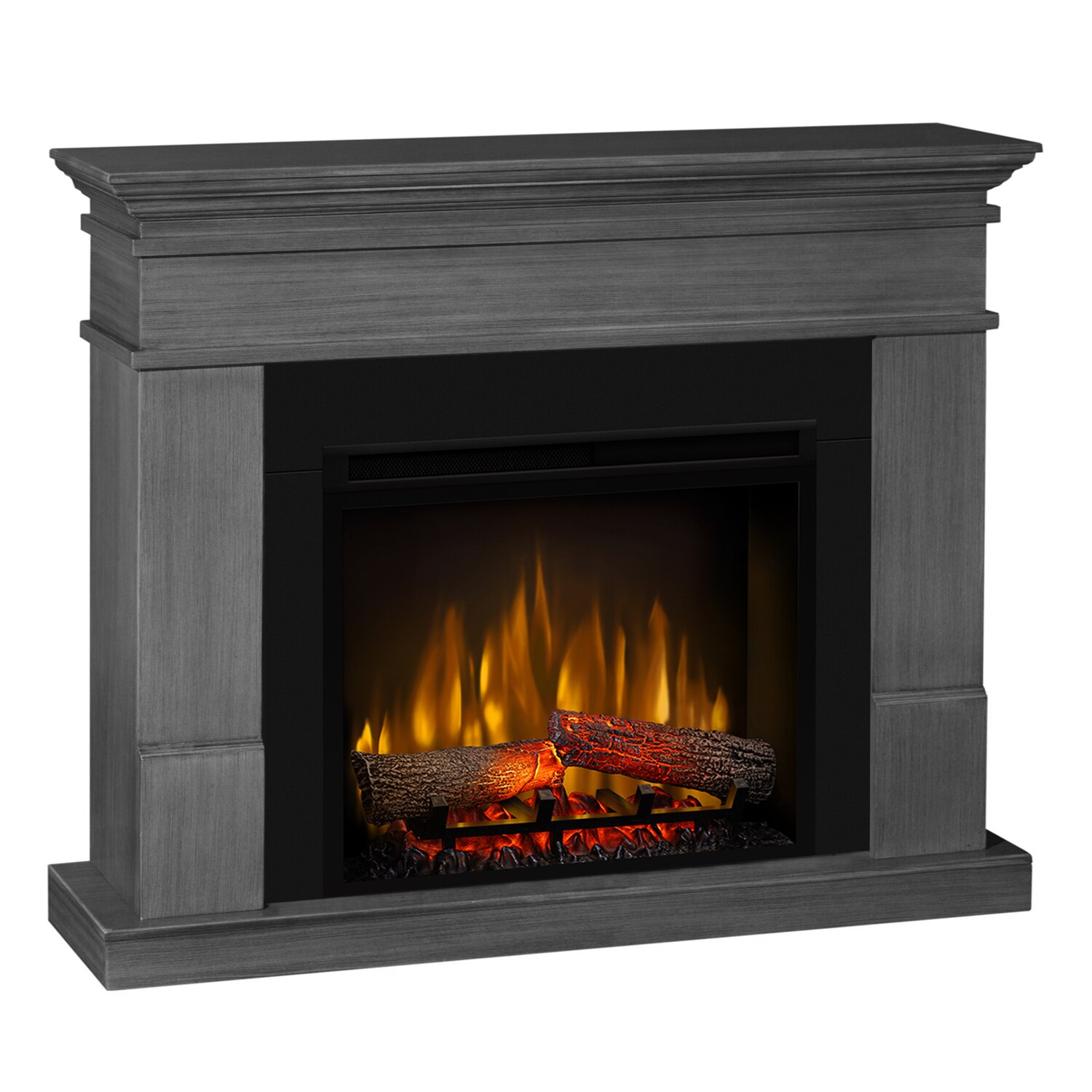 Semineu electric Lisabona Ash Grey cu focar electric 3D Dimplex Optiflame XHD23 si sunet