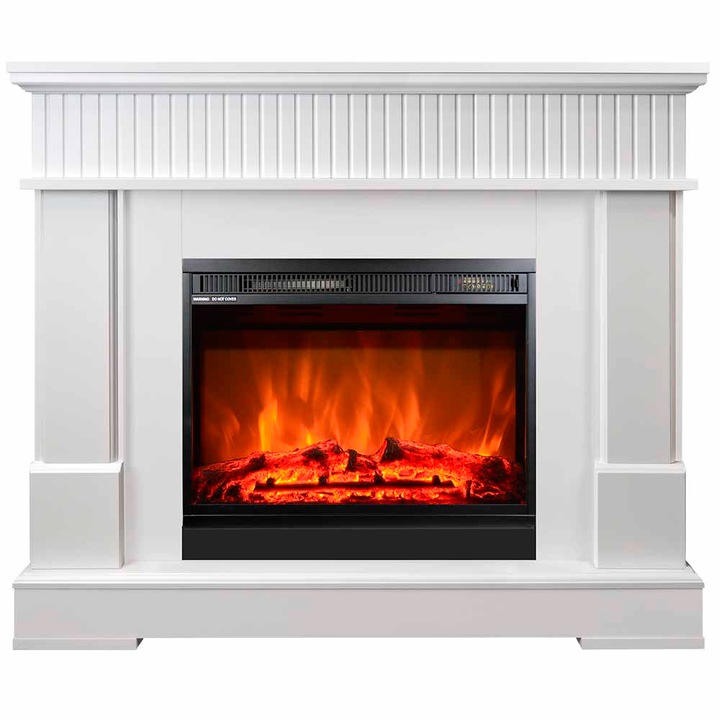 Semineu electric, Masomi, Boston 23 & Loran-23 Color' 1600 W, Supermat alb, 109*95*30 cm