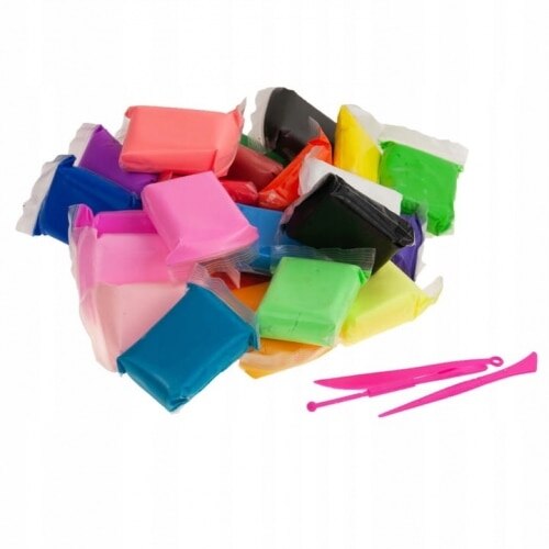 Set 24 blocuri plastilina, Argila polimerica, Multicolor