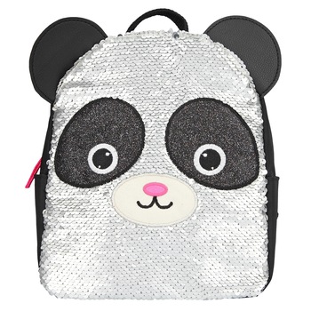 Ghiozdan cu paiete reversibile Panda Snukis Ghiozdan cu paiete reversibile Panda Snukis