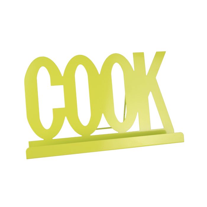 Suport pentru cartea de bucate Cook, Cosy & Trendy, metal, verde, 30 x 4 x 19 cm