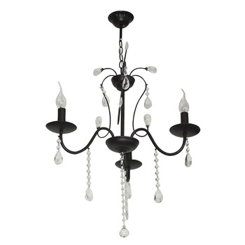 Candelabru Erste Bohemian 3 x 60W Max E14 EL0038444 Culoare Negru Cafeniu si Cristale Candelabru Erste Bohemian 3 x 60W Max E14 EL0038444 Culoare Negru Cafeniu si Cristale