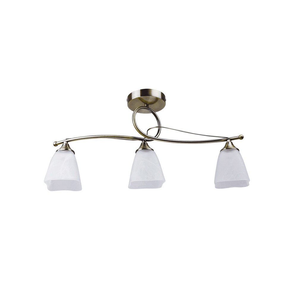 Lustra Interior Erste Clotis 3x60W Max E27 EL0034025 Culoare Alama si Alb