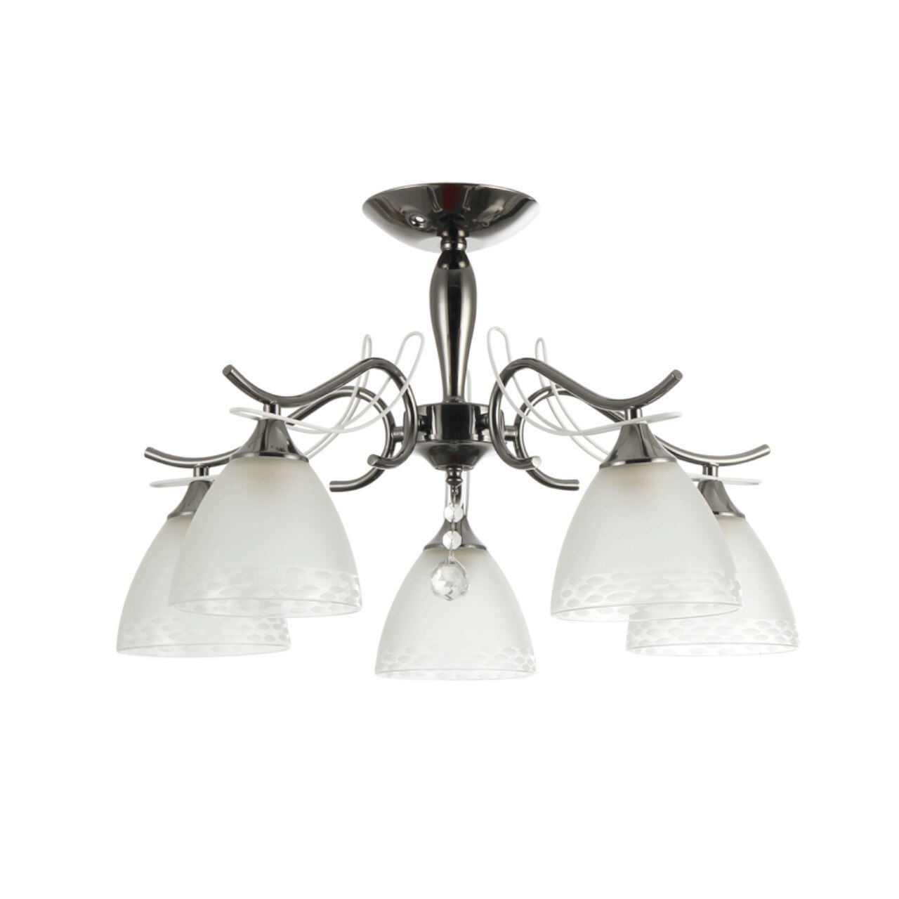 Lustra Interior Erste Orianna 5x60W Max E27 EL0038461 Culoare Negru si Alb