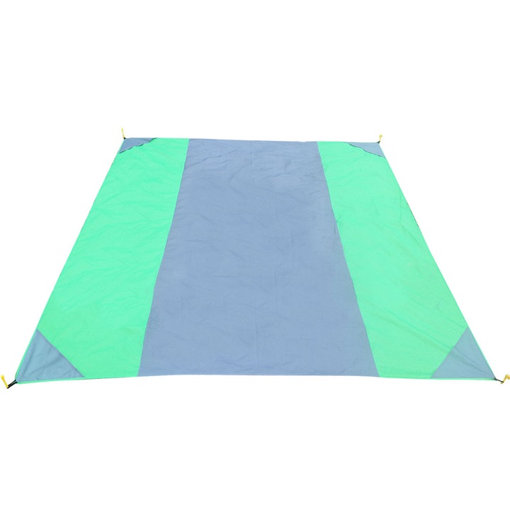 Постелка за пикник, GOGOU®, Водоустойчива, Влагоустойчива, Полиестер, 210 x 200 см, Зелена
