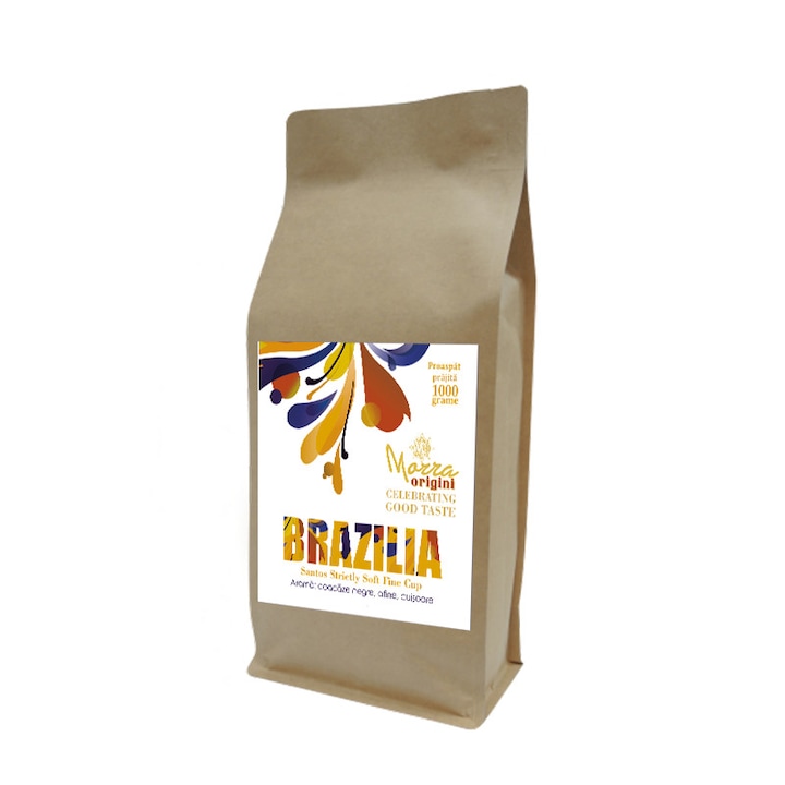 Cafea boabe Morra Origini Brasilia Santos Strictly Soft Fine Cup 1 kg