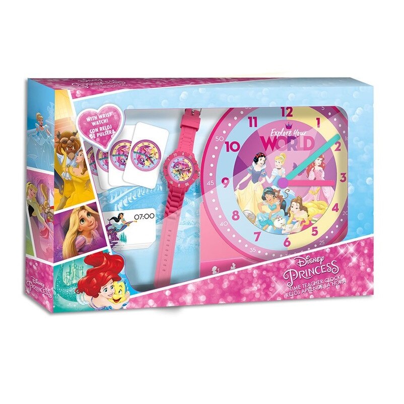 Set ceas copii Disney Princess, desktop si incheietura mainii