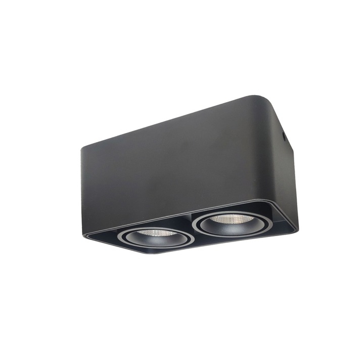 Aplica Led Cub, 2X10W (150W), 1800Lm, 4000K, 195X100X100, Negru, Fucida