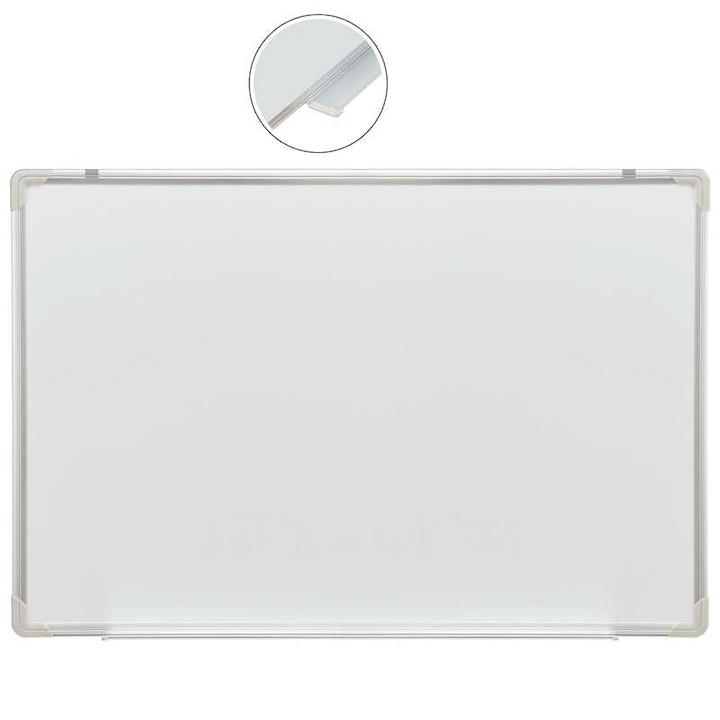Бяла дъска с алуминиева рамка, 60x90 см, S-Cool
