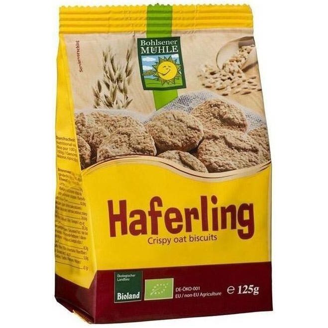 Biscuiti Bio Haferling Bohlsener Mühle Crocanti din Ovaz, 125g