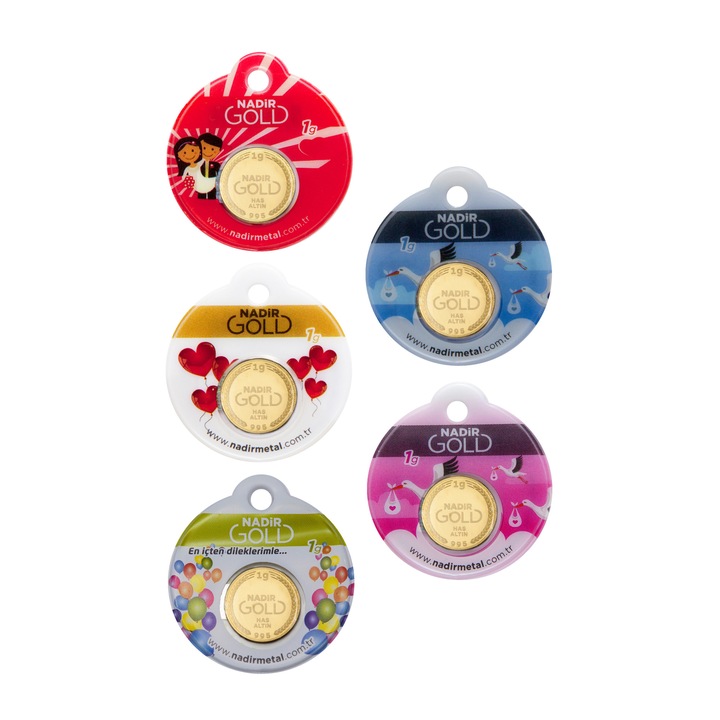 Moneda din Aur, Nadir, 24 K, 1 g, puritate 995‰ Balonase