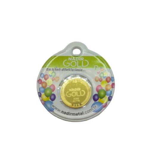 Moneda din Aur, Tucia, 24 Kt, 1 G, puritate 995%, culoare verde