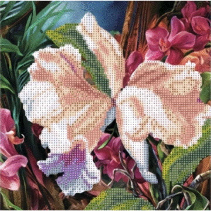 Комплект мозайка с акрилни камъчета, мотив на цветя, 300x300 мм