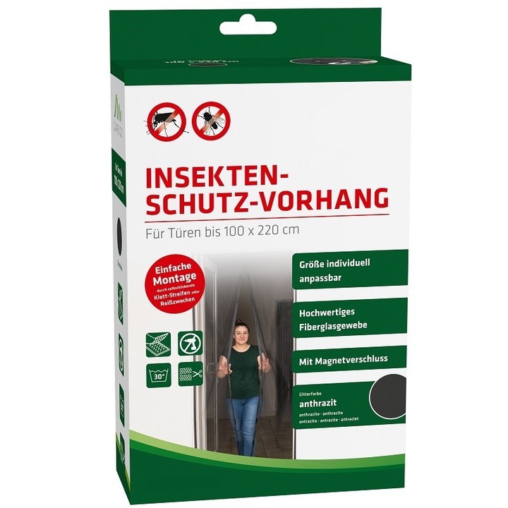 Plasa cu Banda Magnetica Pentru Usi – Protectie Impotriva Insectelor, 100 x 220 cm, Votton®