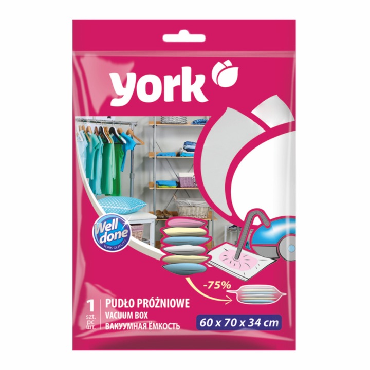 York Vákuumos Ruhatároló 60x70x34cm