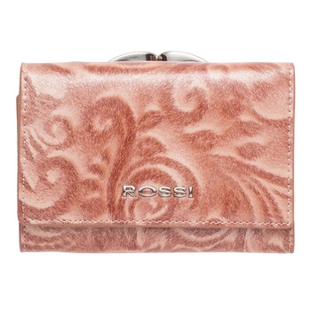 Portofel din piele naturala, Rossi, RSC0034, 12,5х8.5cm, Roz Portofel din piele naturala, Rossi, RSC0034, 12,5х8.5cm, Roz