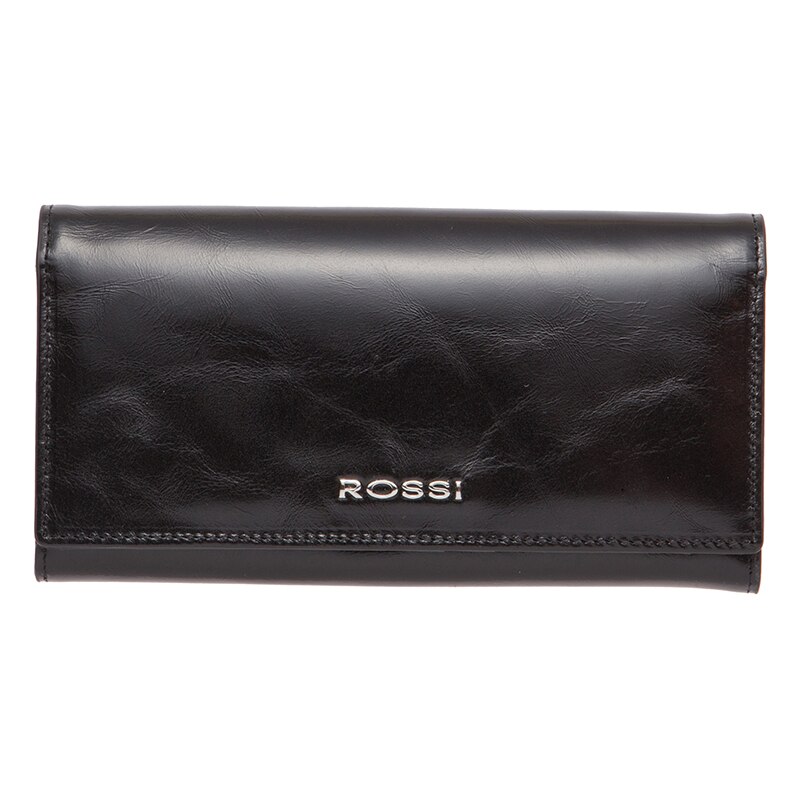 Portofel din piele naturala, Rossi, RSC0235, 18.5x9.5x3cm, Negru