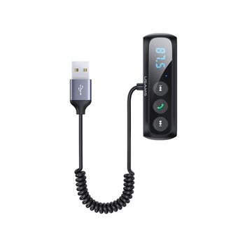Modulator Fm Audio Bluetooth Mp3 Usams Cu Display Bluetooth 5.0, Negru - Us-sj503 Modulator Fm Audio Bluetooth Mp3 Usams Cu Display Bluetooth 5.0, Negru - Us-sj503
