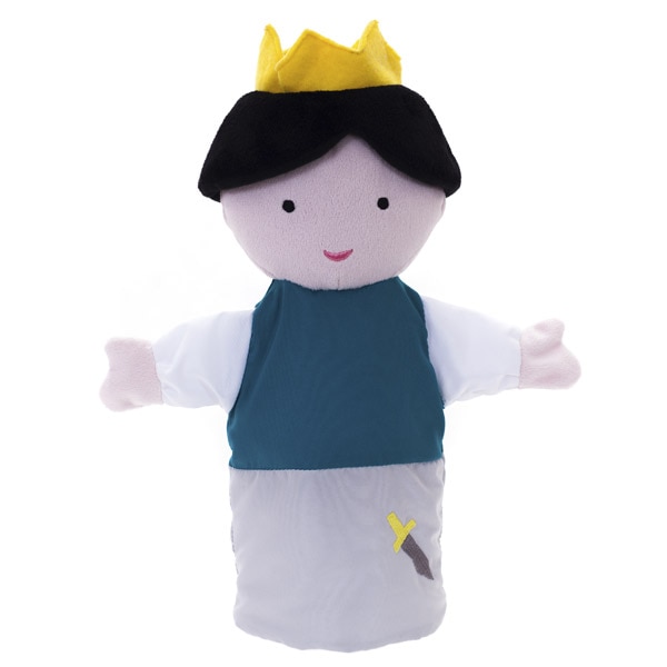 Papusa pentru teatru Prince, Eurekakids, Alb/Albastru, 25x25 cm