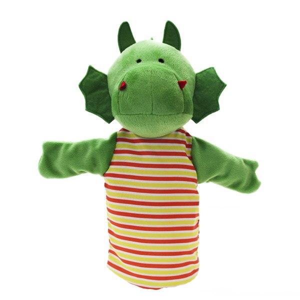 Papusa Dragon pentru teatru, Eurekakids, Verde, 25x25 cm