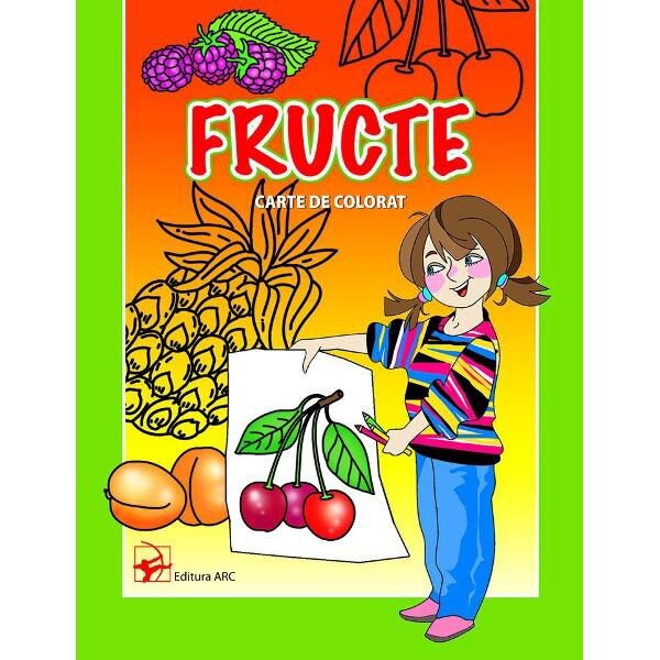 Fructe - Carte de colorat