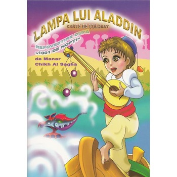 Lampa lui Aladdin - Carte de colorat Lampa lui Aladdin - Carte de colorat