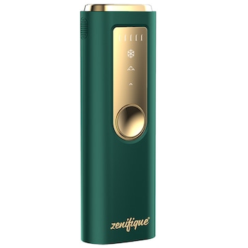 Epilator IPL zenifique®, cu sistem de racire, 1.000.000 de pulsatii, 5 trepte de intensitate, design ergonomic, verde Epilator IPL zenifique®, cu sistem de racire, 1.000.000 de pulsatii, 5 trepte de intensitate, design ergonomic, verde