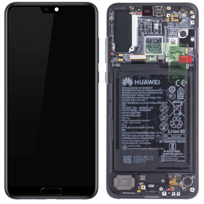 Display cu touchscreen si rama Huawei P20 Pro, Negru