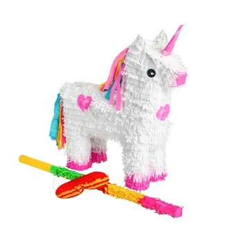 Set 3 piese Pinata Unicorn, alb, 39 x 13 x 47 cm Set 3 piese Pinata Unicorn, alb, 39 x 13 x 47 cm